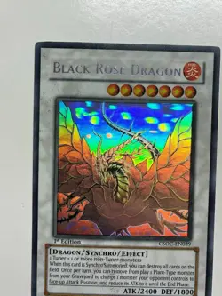 Yugioh Black Rose Dragon CSOC-EN039 Ghost Rare Crossroads of Chaos 1st Edition - Image 2