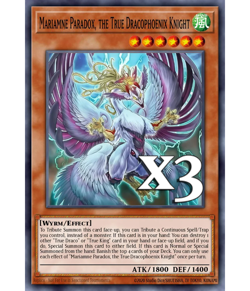 3X Mariamne Paradox, the True Dracophoenix Knight DOOD-EN019 C NM 1st Ed Yugioh - Image 1