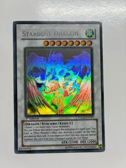 Yugioh Stardust Dragon Ghost Rare TDGS-EN040 The Duelist Genesis 1st Edition - Image 1