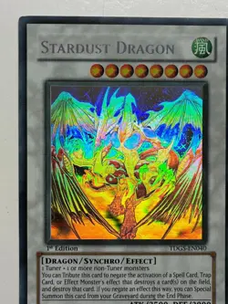 Yugioh Stardust Dragon Ghost Rare TDGS-EN040 The Duelist Genesis 1st Edition - Image 2