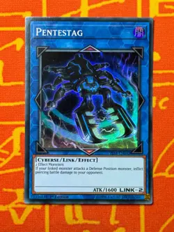 YUGIOH PENTESTAG SUPER RARE 1ST EDITION EXCELLENT YS18-EN042 - Image 1