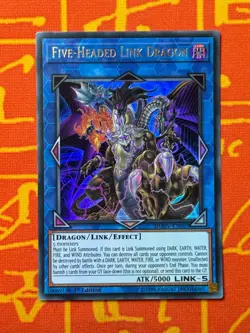 YUGIOH FIVE-HEADED LINK DRAGON ULTRA RARE 1ST EDITION NM DUOV-EN007 - Image 1