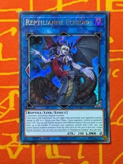 YUGIOH REPTILIANNE ECHIDNA ULTRA RARE 1ST EDITION NM DUOV-EN016 - Image 1