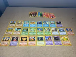 Vintage Base Set Shadowless Pokemon Cards Lot of 25 No Duplicates NM/LP+ TCG - Image 1