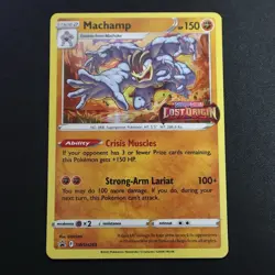 Machamp SWSH243 - Lost Origin Stamped Black Star Promo Pokemon Card NM - Image 1