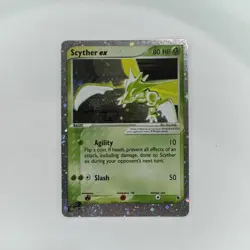 Scyther ex 102/109 Ruby and Sapphire Holo Pokemon Card, two swirls - Image 1