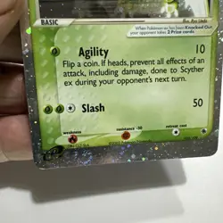 Scyther ex 102/109 Ruby and Sapphire Holo Pokemon Card, two swirls - Image 2