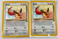 Eevee #11 - Holo Rare Promo - Vintage Pokemon WOTC Black Star Promo (2 Cards) - Image 1