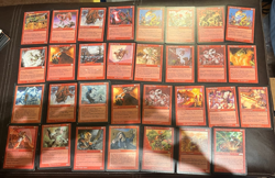 MTG Magic the Gathering Cards - Fire / Red Lot - 1990s Magic Cards - Image 1
