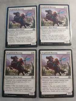4X Brightfield Mustang NM Aetherdraft MTG Magic the Gathering - Image 1