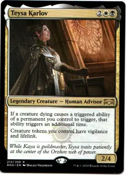 TEYSA KARLOV 212 MAGIC: THE GATHERING RAVNICA ALLEGIANCE (RNA) RARE - Image 1