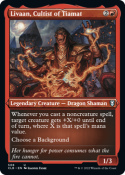Livaan, Cultist of Tiamat - Foil Etched Light Play, English Magic the Gathering - Image 1