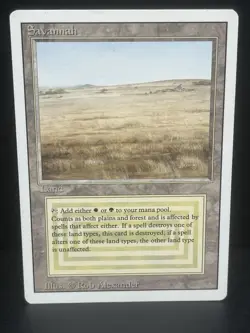 MTG x1 Savannah Dual Land Revised Rare (LP) - Image 1