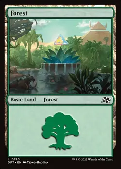 x4 Forest (0290) - Foil L MTG Aetherdrift M/NM, English - Image 1