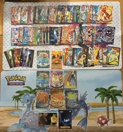 Vintage Pokemon Card Lot Topps Rainbow Foil Etc Fire Charizard 103 Cards - Image 1