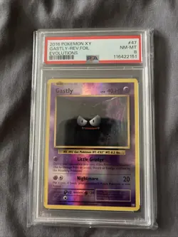 2016 Pokemon XY Evolutions Gastly Reverse Foil PSA 8 Card - Image 1