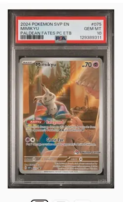 Pokemon Center Mimikyu #75 Stamped Black Star Promo Psa 10 - Image 1