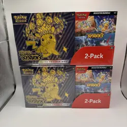 (2 BOXES) Pokemon Surging Sparks ETB + Booster Bundle Costco 2-pack - SEALED! - Image 1
