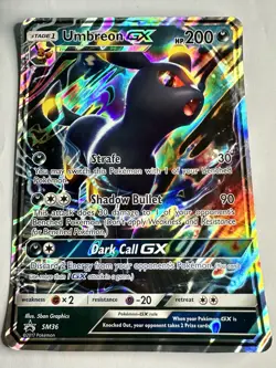 Pokemon Umbreon GX SM36 Sun & Moon JUMBO/OVERSIZED Holo Black Star Promo - Image 2