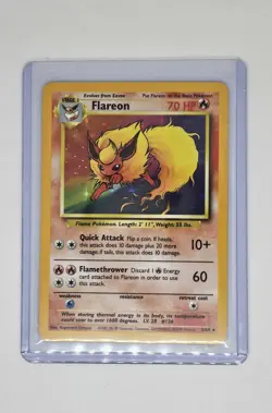 Pokemon TCG Flareon Jungle 3/64 Holo Unlimited Holo Rare Near Mint Condition - Image 4