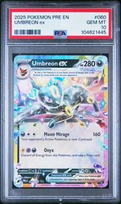 2025 POKEMON PRE EN-PRISMATIC EVOLUTIONS #060 UMBREON EX PSA 10 - Image 1