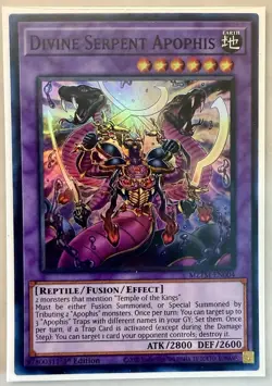 Yugioh Divine Serpent Apophis MZTM-EN004 Super Rare 1st Ed NM - Image 1