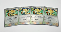 Meowth Reverse Holo 052/165 x4 4x Pokemon Card 2023 Scarlet & Violet 151 Playset - Image 1