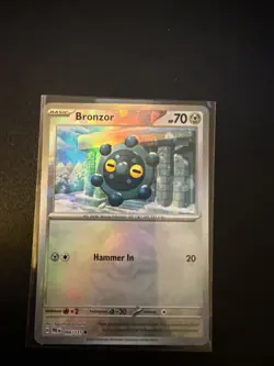 Pokemon TCG Bronzor Master Ball Pattern Card 066/131 Prismatic Evolutions - Image 1
