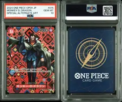 PSA 10 Monkey D. Dragon OP07-015 SR SP Alt Art ONE PIECE Card Japanese 2024 - Image 1