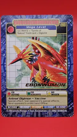 Digimon CCG Battle Series 5 Gold Stamped Mega Card Ebonwumon BO-234 MP - Image 1