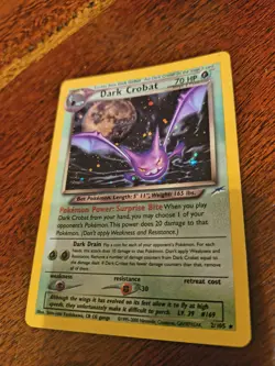 Pokemon Dark Crobat TCG Neo Destiny Holo Card 2/105 Rare - Image 2