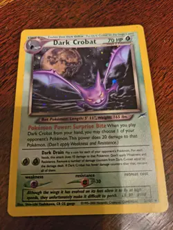 Pokemon Dark Crobat TCG Neo Destiny Holo Card 2/105 Rare - Image 3