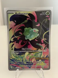 Bulbasaur Mega Evolutions Stamped Pokemon Card 133/132 Mint Condition Near Mint - Image 3