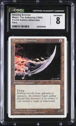 MTG Magic ALTERNATE 4th Edition Fourth CGC 8 *** DANCING SCIMITAR - Image 1