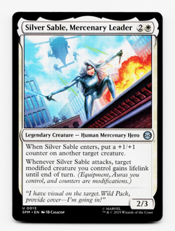 Silver Sable, Mercenary Leader [Marvel's Spider-Man] MTG NM/M ⚪ *Ships Now* - Image 1