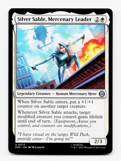 Silver Sable, Mercenary Leader [Marvel's Spider-Man] MTG NM/M ⚪ *Ships Now* - Image 3
