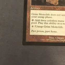 MTG Urza's Legacy "Grim Monolith" Magic the Gathering 1999 WOTC NM - Image 5