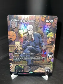 MTG Clever Impersonator - FOIL - Borderless - Marvel Universe M/NM, English 008 - Image 4