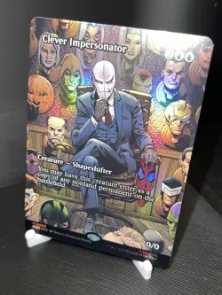 MTG Clever Impersonator - FOIL - Borderless - Marvel Universe M/NM, English 008 - Image 5