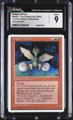 MTG Magic ALTERNATE 4th Edition Fourth CGC 9 **** DRAGON WHELP - Image 1