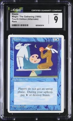 MTG Magic ALTERNATE 4th Edition Fourth CGC 9 **** STASIS - Image 1