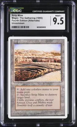 MTG Magic ALTERNATE 4th Edition Fourth CGC 9.5 **** STRIP MINE - Image 1