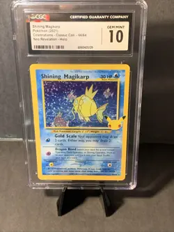 CGC 10 Mint - Shining Magikarp 66/64 Pokemon Celebrations Classic 2021 English - Image 1