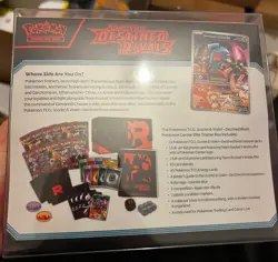 Pokemon TCG: Destined Rivals ETB Pokemon Center Exclusive Sealed W/ Plastic Case - Image 2