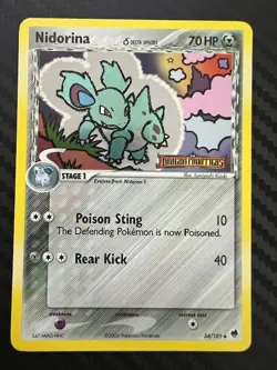 Pokemon TCG Nidorina 34/101 Reverse Holo EX Dragon Frontiers Delta Species LP - Image 1