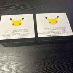 Lot of 2 Pokemon 25th Anniversary Celebrations ETB Elite Trainer Boxes Sealed - Image 1