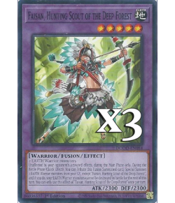 3X Faisan, Hunting Scout of the Deep Forest DOOD-EN084 C NM 1st Ed Yugioh - Image 1