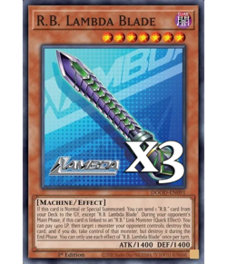 3X R.B. Lambda Blade DOOD-EN091 C Doom of Dimensions NM 1st Ed Yugioh - Image 1