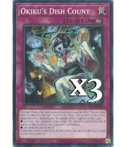 3X Okiku's Dish Count DOOD-EN080 C Doom of Dimensions NM 1st Ed Yugioh - Image 1