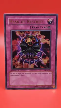 Yugioh! Mask of Restrict LON-018 Foil/Holo UR 1st Edition - Image 1